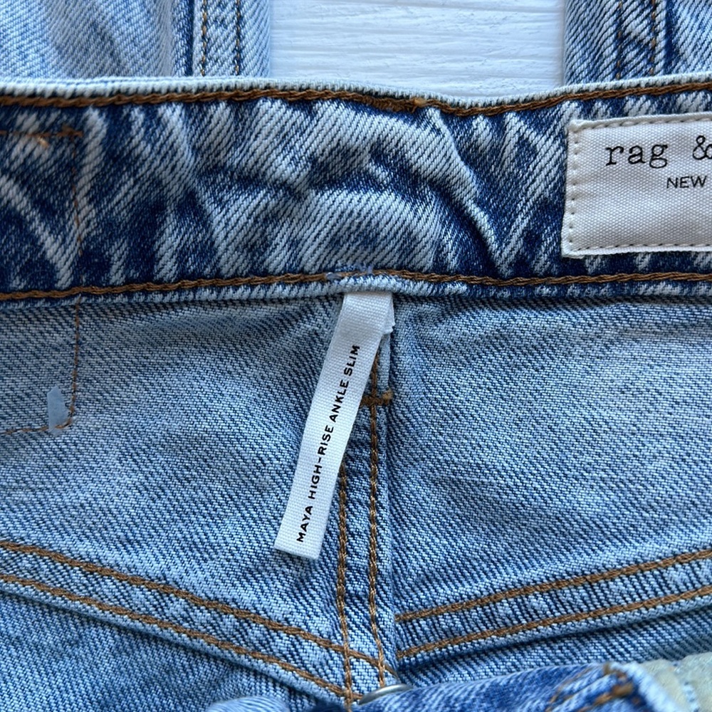 NWT rag & bone Maya High-Rise Ankle Slim in Belmar size 25 $225 - Picture 9 of 14